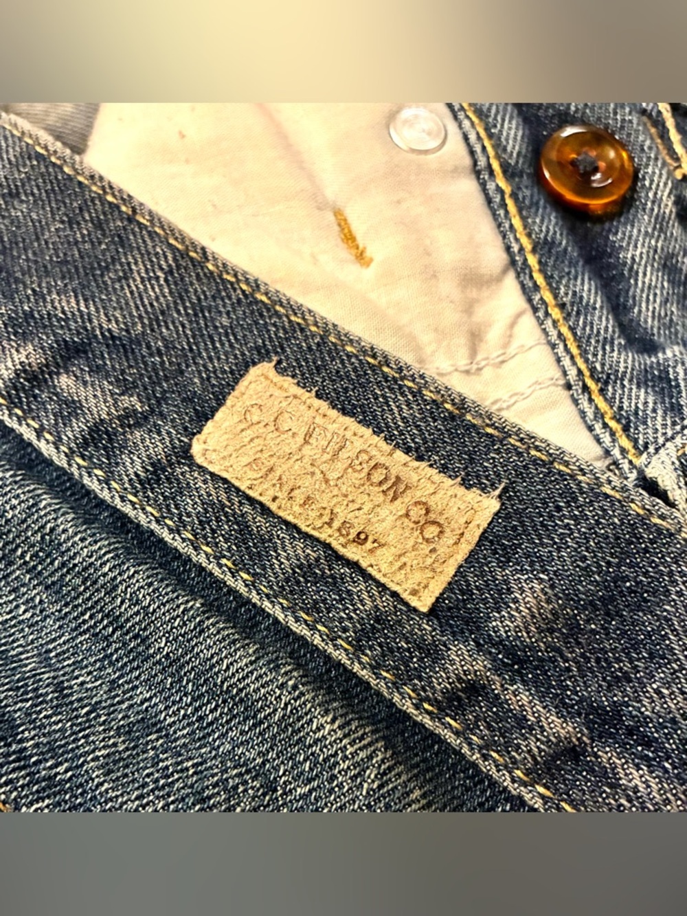 VTG. CC FILSON DOUBLE KNEE HEAVY DENIM JEANS- SIZE 34x32 - Picture 8 of 12